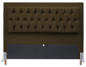 Cabeceira Cama Box King 195cm Paris Capitonê Suede Marrom - Sheep Estofados - Marrom
