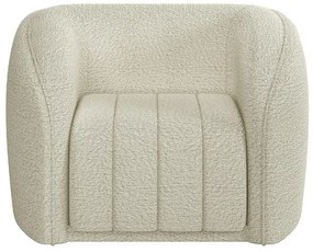 Poltrona Decorativa Sala de Estar Adam Boucle Off White G45 - Gran Belo