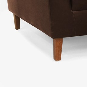 Poltrona Decorativa Gabriela Suede Marrom