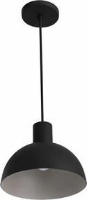 Pendente Aluminio 20Cm Interlux - PRETO / CINZA