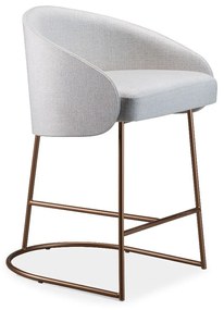 Banqueta Nyara Estofada Pés em Aço Carbono