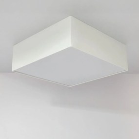 Plafon Quadrado Md-3002 Cúpula em Tecido 50x50x15cm Branco - Bivolt