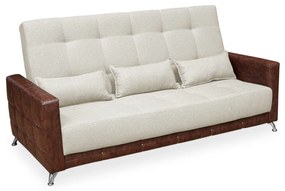 Sofá-Cama 2,00 m  3 Lugares Luxury - Linho Bege Compose Whisky