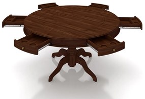 Mesa de Jogos Carteado 6 Lugares Bellagio com Gavetas e Tampo Reversível com Tecido Imbuia/Verde G42 - Gran Belo