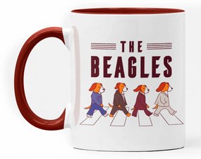 Caneca The Beagles Geek Nerd Branca e Marrom