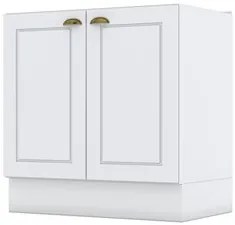 Balcão Gabinete 80cm 2 Portas sem Tampo 100% MDF Americana Branco - He