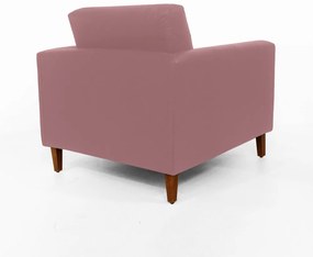 Poltrona Decorativa Gabriela Suede Rosê