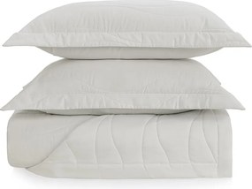 Colcha c/ 2 Porta Travesseiros Trussardi Cetim 300 Fios Novara Branco - Queen  Queen