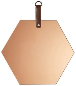 Espelho Hexágono em Vidro Cobre 25x25 cm - D'Rossi