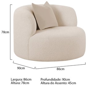 Poltrona Orgânica Maitê Luxo Sala Recepção Decorativa Linho
