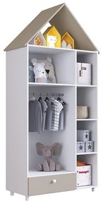 Guarda Roupa Infantil 3 Portas 1 Gaveta Children's House