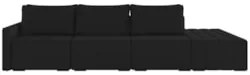 Sofá Ilha Modular com Puff para Sala Living 342cm Georgia Z08 Veludo P