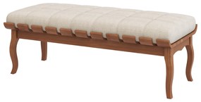 Banco Decorativo Sala de Estar Fiord 160cm Linho Bege G42 - Gran Belo
