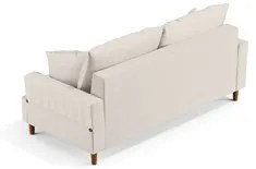 Sofá Living 2 Lugares 160cm com Almofadas Veras D05 Linho Cru - Mpozen