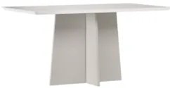 Mesa de Jantar Retangular 160cm 6 Lugares Zuma Off White N02 - Mpozena