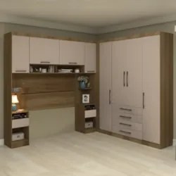 Guarda Roupa Queen Modulado CP05 Delphi Avelã/Cinnamon L01 - Mpozenato