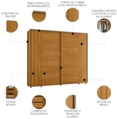 Guarda Roupa Casal 278cm Com 2 Portas Mya Cinamomo Z10      - Mpozenat