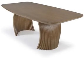 Mesa Jantar Scar Tampo Barril e Base Cor Tauari 200cm - 71028 Sun House