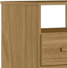 Mesa de Cabeceira Para Quarto 2 Gavetas Kit 2 Ares Z17 freijó - Mpozen
