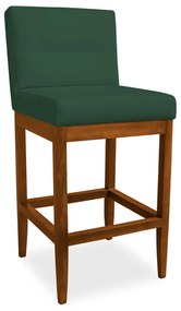 Kit 2 Banquetas Valencia Base de Madeira Maciça Veludo Verde Bandeira