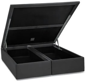 Base de Cama Box Bau Light Courino Cinza Super King 193 cm (LARG) - 52679 Sun House