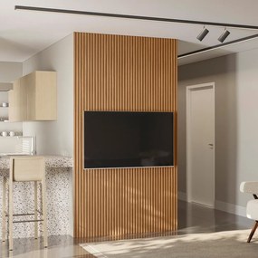 Painel Decorativo Ripado para Parede Mahalo 140x250 MDP Nature G77 - Gran Belo