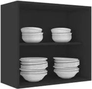 Armário de Cozinha Aéreo Nicho 60cm Pérola Z34 Preto        - Mpozenat