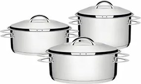 Jogo de Panelas Tramontina Solar 3 Peças Aço Inox Fundo Triplo