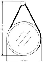 Aparador Para Sala Rebeca Com Espelho Adnet 67cm C05 White/Freijó - Mp