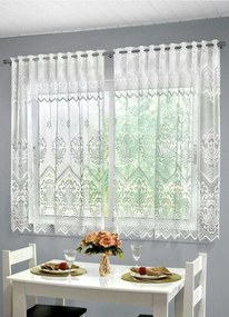 Cortina para Cozinha Renda Branca 235x150 cm