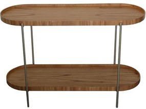Mesa Apoio Thema Bandejas cor Amêndoa Suave Base Bronze Light 92 cm - 72369 Sun House