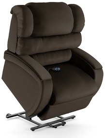 Poltrona do Papai Sala de Cinema Reclinável Kylie Elevação Lift Elétrico PU Marrom G23