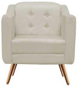 Kit 1 Namoradeira Bruna + 2 Poltronas Decorativa - Bege