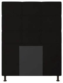 Cabeceira Solteiro Cama Box 90cm para Quarto Stambul Suede M11 - D'Rossi - Preto