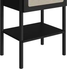 Cabeceira Casal e Queen Com 2 Mesas Laterais Arlo A10 Nero/Preto - Mpo