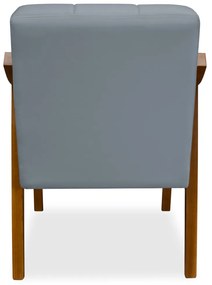 Poltrona Decorativa Vênus Veludo Cinza