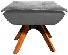 Kit 2 Puffs Decorativos Sala de Estar Giratória Giromad Opla Suede Gra