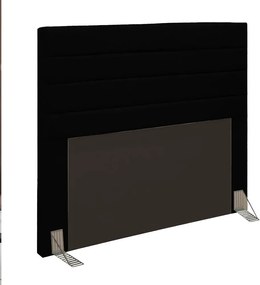 Cabeceira Casal Queen Cama Box 160cm para Quarto Rubi Suede M11 - D'Rossi - Preto