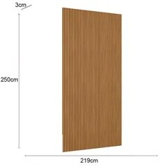 Painel Ripado Decorativo Sala Quarto 219x250cm Prime Plus L06 Nature F