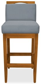 Kit 4 Banquetas Decorativa Elis Veludo Cinza