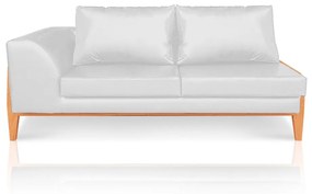 Sofá 2 Lugares Judy Corano Base Madeira D'Rossi - Branco