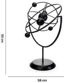 Escultura Decorativa Globo Átomo Molecular 50x38x19,5 Cm - D'Rossi