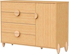 Cômoda 4 Gavetas 1 Porta Gracia - Naturale
