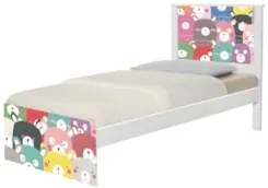 Cama Solteiro Infantil Para Colchão 188x88cm Ursinhos K06 - Mpozenato