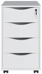 Conjunto Escritório Home Office 4 Peças Look A06 Branco/Ipê - Mpozenat