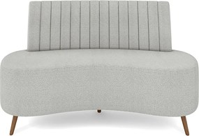Sofá Living Decorativo 2 Lugares 1,60M Katara Cinza Bouclê G33 - Gran Belo