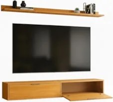 Rack TV 75 Pol. Suspenso 180cm 2 Portas Lila Cinamomo Z49   - Mpozenat