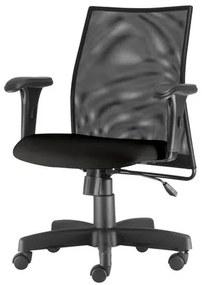 Cadeira Liss com Bracos Curvados Assento Crepe Base Metalica Preta - 54490 Sun House