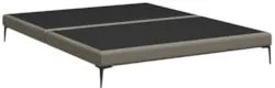 Cama Queen Base Box 158cm Pés Ferro Susano Linho Mescla Z04 - Mpozenat