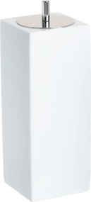 Porta Escova de Dentes Resina Branco - Cromado